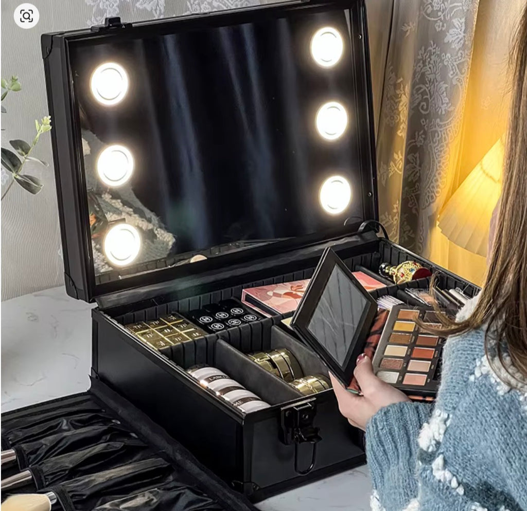 Smart makeup organizer with sensor