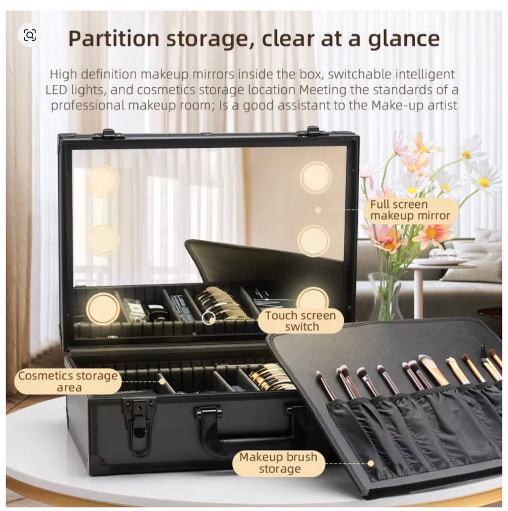 Smart makeup organizer with sensor