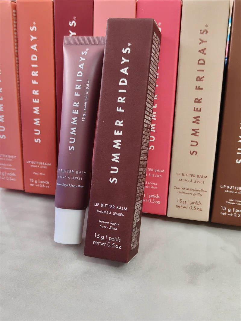 Summer Fridays New Lip Balm Vanilla Beige Birthday Cake Pink Sugar Guava Toasted Marshmallow Moisturizing Lipstick Lip Gloss