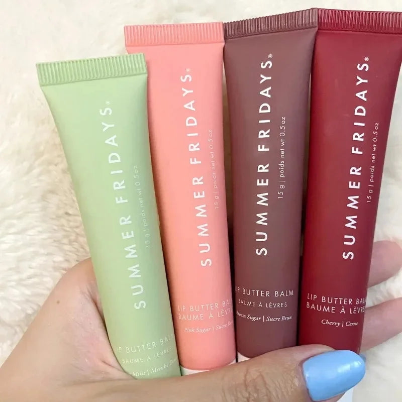 Summer Fridays New Lip Balm Vanilla Beige Birthday Cake Pink Sugar Guava Toasted Marshmallow Moisturizing Lipstick Lip Gloss