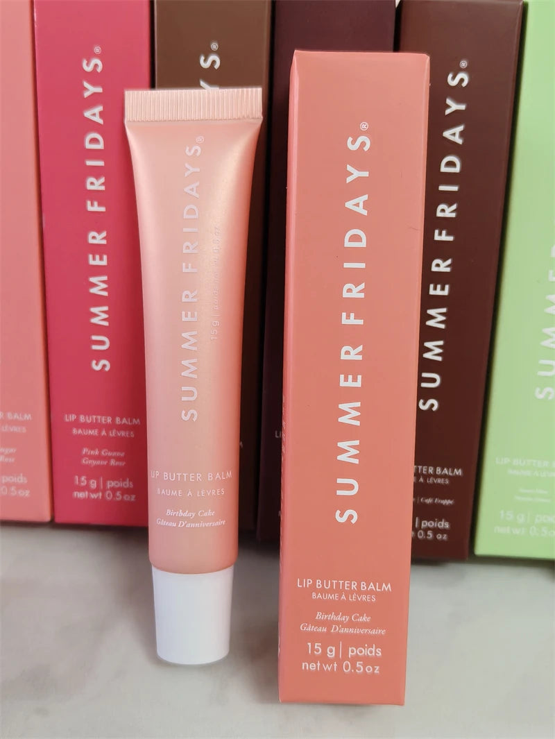 Summer Fridays New Lip Balm Vanilla Beige Birthday Cake Pink Sugar Guava Toasted Marshmallow Moisturizing Lipstick Lip Gloss