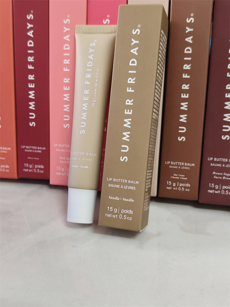 Summer Fridays New Lip Balm Vanilla Beige Birthday Cake Pink Sugar Guava Toasted Marshmallow Moisturizing Lipstick Lip Gloss