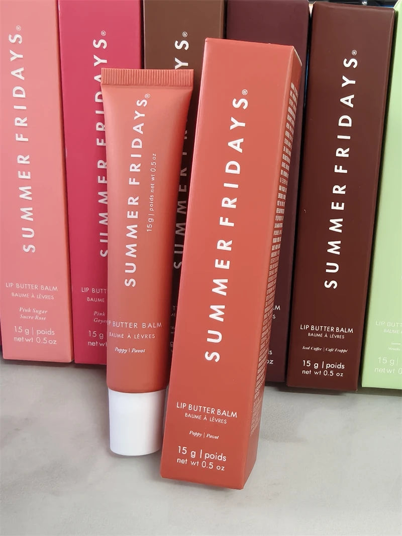 Summer Fridays New Lip Balm Vanilla Beige Birthday Cake Pink Sugar Guava Toasted Marshmallow Moisturizing Lipstick Lip Gloss